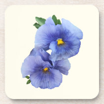 Shy Pansy Couple cork coasters