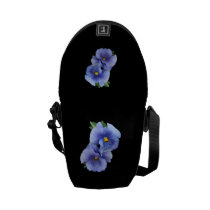Shy Pansy Couple messenger bags