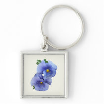 Shy Pansy Couple keychains