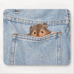 shy peekaboo mouse pad