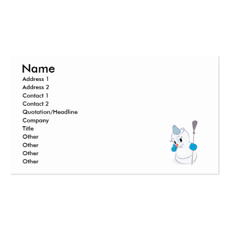 Shy Snowlady Business Card