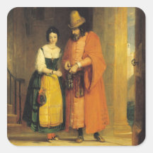Shylock and Jessica from 'The Merchant of Venice', Sticker