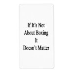 Si no está sobre el boxeo no importa etiqueta de envío