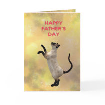 Siamese cat and Father's day Cards