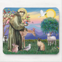 Siamese Cat and St Francis mousepads