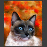 Siamese Cat Art Fire and Ice painting Tee Shirts