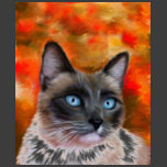 Siamese Cat Art Fire and Ice painting Tshirts