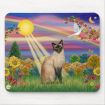 Siamese Cat - Autumn Sun Mouse Mat