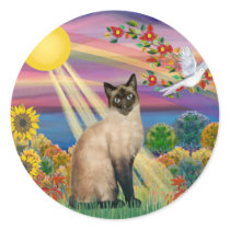 Siamese Cat - Autumn Sun Stickers