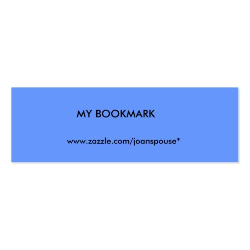 Siamese Cat Bookmark Business Card Template (back side)