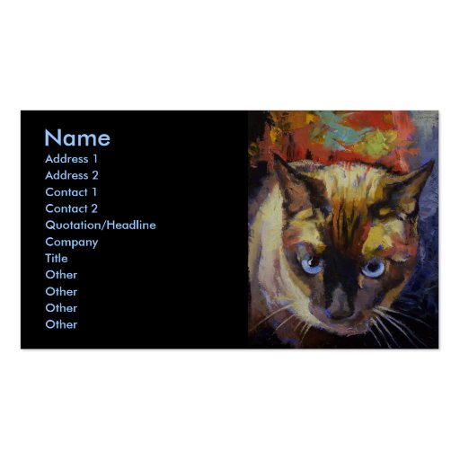 Siamese Cat Business Card