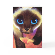 Siamese Cat Card by JUDERM Siamese Cat Card