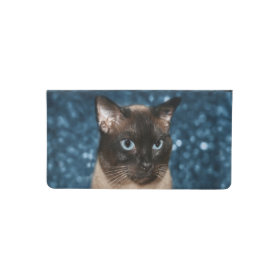 Siamese cat checkbook cover