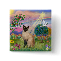 Siamese Cat - Cloud Angel Pin