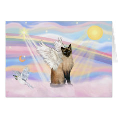 Siamese Cat - Clouds card