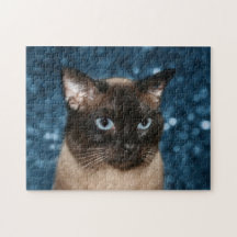Siamese cat face jigsaw puzzles