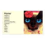 Siamese Cat Feline Pet Painting - Multi Business Card Template