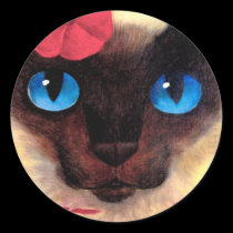 Siamese Cat Feline Pet Painting - Multi stickers