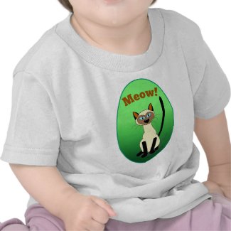 Siamese Cat (Green) Infant Shirt shirt