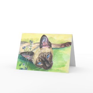Siamese Cat Greeting Cards card