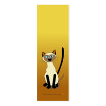 Siamese Cat Mini Bookmarks (Brown) business cards by alinaspencil Siamese Cat Mini Bookmarks (Brown) business cards