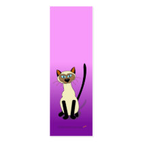 Siamese Cat Mini Bookmarks (Purple) business cards