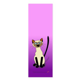 Siamese Cat Mini Bookmarks (Purple) profilecard