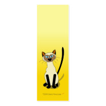 Siamese Cat Mini Bookmarks (Yellow) business cards by alinaspencil Siamese Cat Mini Bookmarks (Yellow) business cards