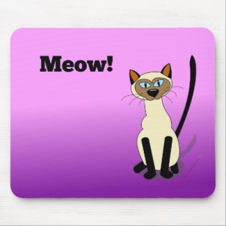 Siamese Cat Mousepad (purple) mousepad