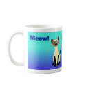 Siamese Cat Mug (blue) mug