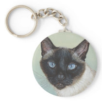 Siamese Cat Murphy Keychain