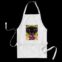 Siamese Cat Painting With Butterfly - Multi aprons