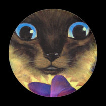 Siamese Cat Painting With Butterfly - Multi magnets