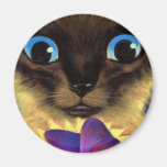 Siamese Cat Painting With Butterfly - Multi Fridge Magnets