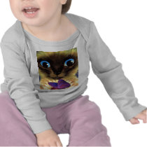Siamese Cat Painting With Butterfly - Multi Tshirts