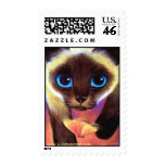 Siamese cat postage stamps - Come Follow Me