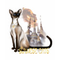 Siamese Cat T-Shirt by Lotacats Siamese Cat T-Shirt