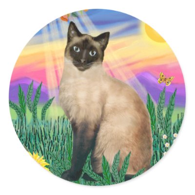 Siamese Cat - Twilght Sticker