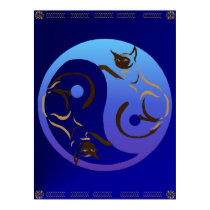 Siamese Cat Yin and Yang Poster posters