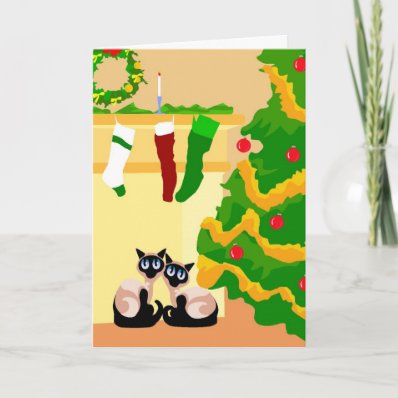 Siamese Cats Christmas Cards