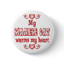 Siamese Cats Warm My Heart buttons