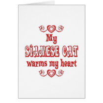 Siamese Cats Warm My Heart cards