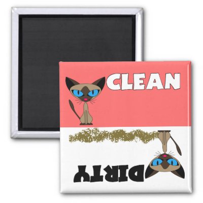 Siamese Clean / Dirty Dishwasher Magnet