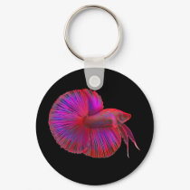 Siamese Fighting Fish Betta Keychain by twopurringcats Siamese Fighting Fish Betta Keychain