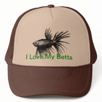 Siamese fighting fish- Betta splendens Mesh Hats