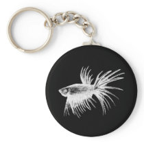 Siamese fighting fish- Betta splendens Key Chain