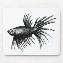 Siamese fighting fish- Betta splendens Mouse Pad