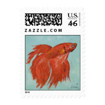 Siamese Fighting Fish Stamp