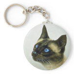 Siamese (head study) key chain
