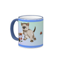 Siamese Kitten VS Ladybug  Mug